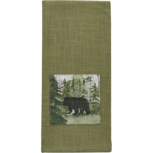 Woodland Watercolor Bear Decorative Towel - Set of 4