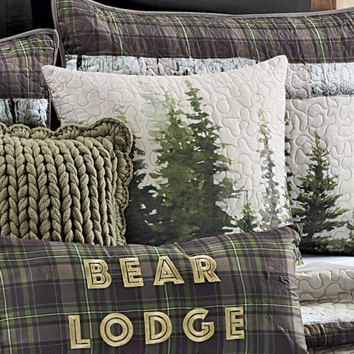 Breckenridge Bear Lodge Tree Pillow