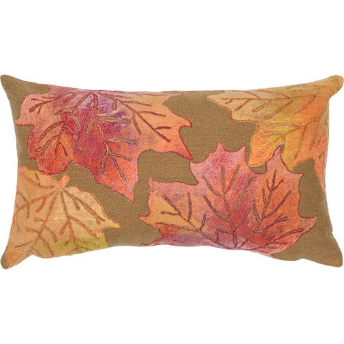 Falling Leaves Oblong Accent Pillow - Caramel