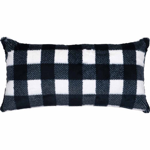 Checkers Snow Accent Pillow