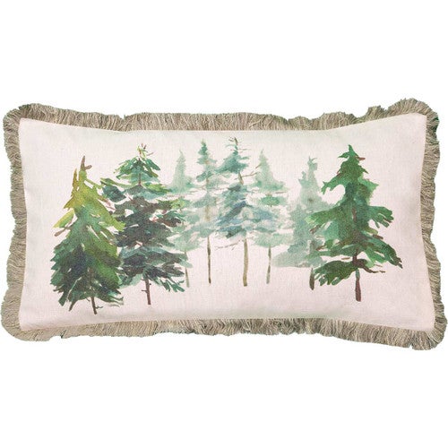Woodland Watercolor Accent Pillow