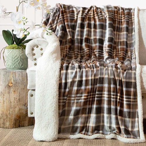 Lumberjack Plaid Sherpa Throw