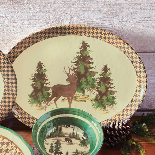 Aspen Heights Wildlife Melamine Serving Platter
