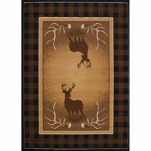 Antlers & Buck Rug