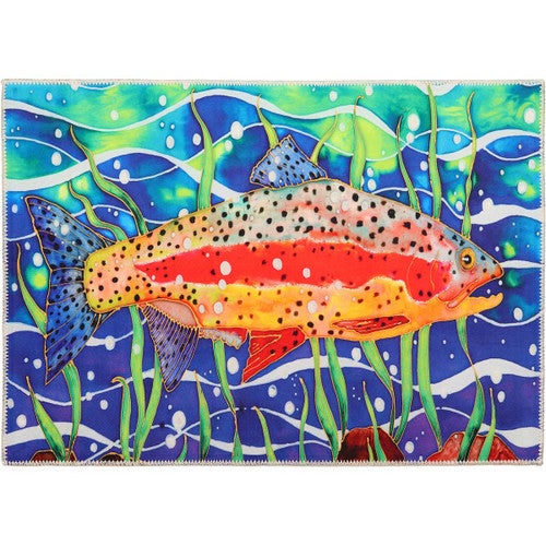 Underwater Trout Accent Rug