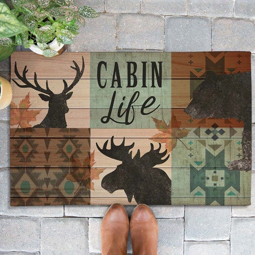 Woodland Cabin Life Outdoor Rugs