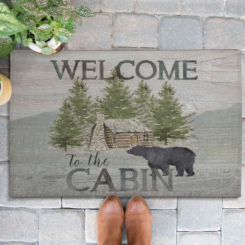 Welcome to the Cabin Outdoor Rugs