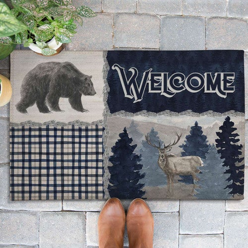 Blue Forest Outdoor Doormat