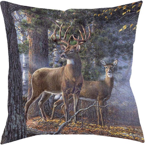 Morning Deer Decorative Pillow