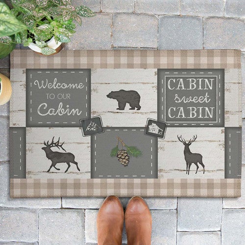 Cabin Sweet Cabin Outdoor Rug - 2 x 3 Cabin Sweet Cabin Outdoor Rug - 2 x 3