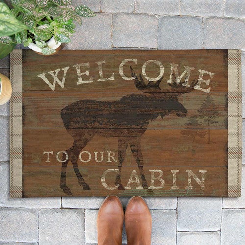 Moose Welcome Outdoor Rug - 2 x 3 - OVERSTOCK