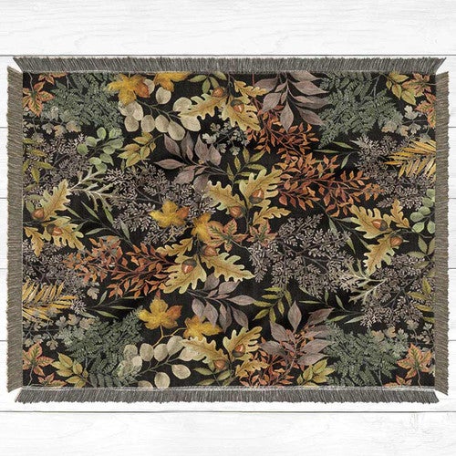 Midnight Woodland Throw Blanket - Small