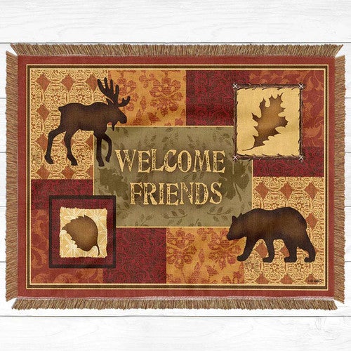 Woodland Friends Throw Blanket - Large