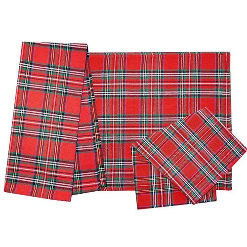 Redwood Plaid Table Linens