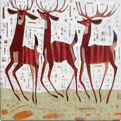Deer Trio Metal Box Art
