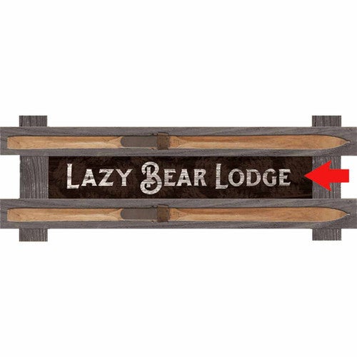 Lodge Personalized Wood Sign - Dark Background