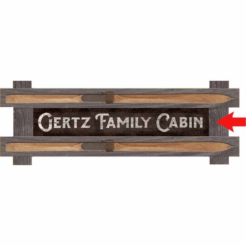 Cabin Personalized Wood Sign - Dark Background
