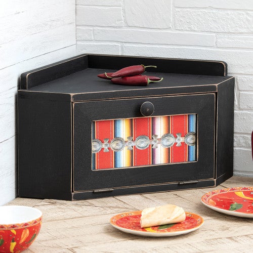 Serape & Concho Corner Breadbox