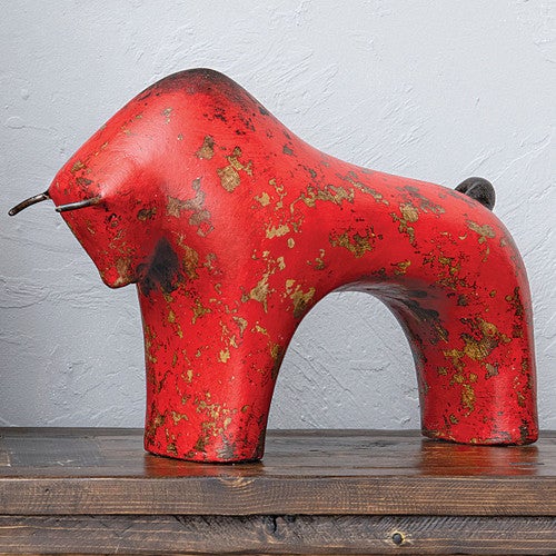 El Toro Pottery Sculpture - Red