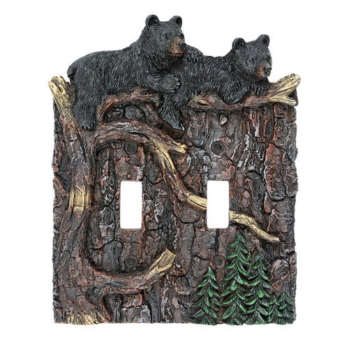 Woodland Bear Cubs Double Switch Plate