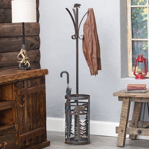 Bear Forest Coat Tree & Umbrella Stand