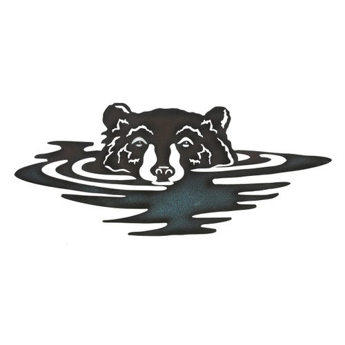 Lake Bear Metal Wall Art