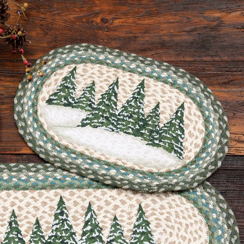 Winter Grove Oval Placemat