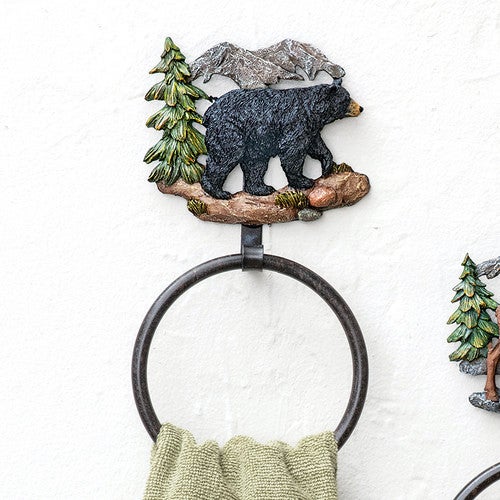 Rocky Mountain Bear Towel Ring