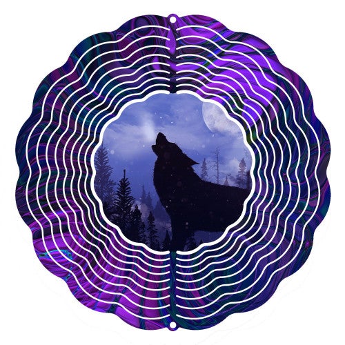 Wolf Howl Wind Spinner