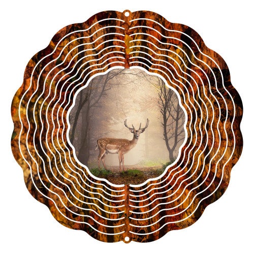 Misty Forest Deer Wind Spinner