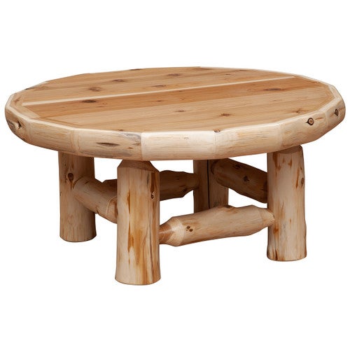 Natural White Cedar Coffee Table - 36 Inch