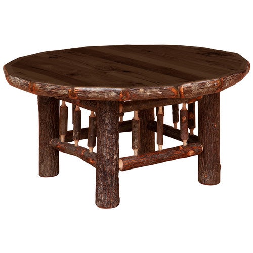 Bark-On Hickory Coffee Table - 36 Inch - Espresso