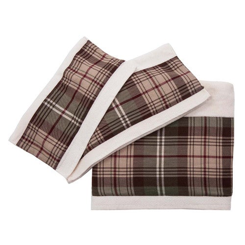 Cabin Plaid Towel Collection - Cream