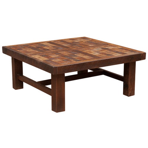 Checkered Red Oak Coffee Table