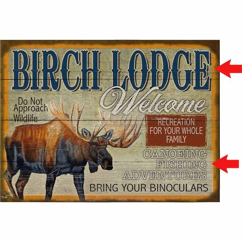 Moose Welcome Personalized Wood Sign