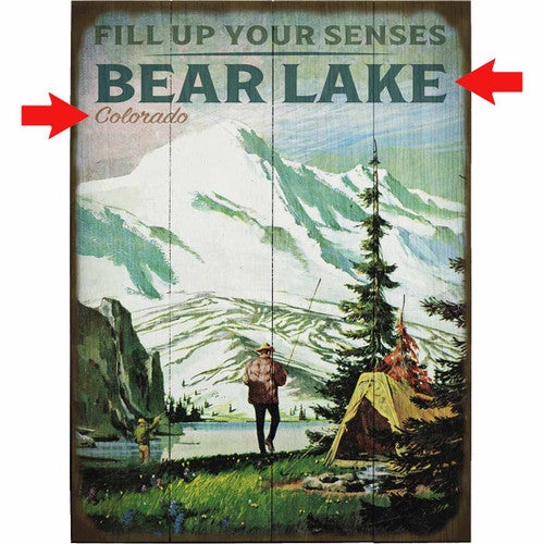 Mountain Lake Personalized Wood Sign
