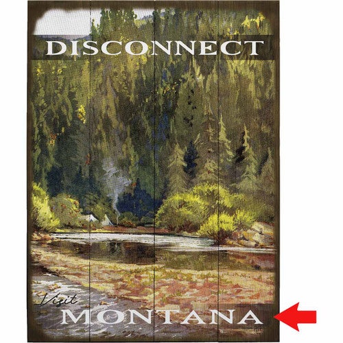 Disconnect Personalized Wood Sign