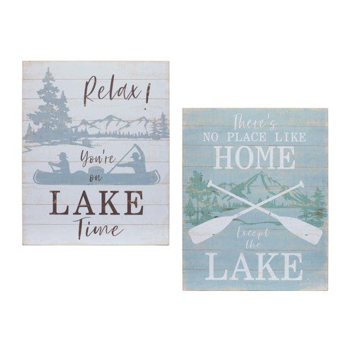 Mountain Lake Plaques - Set of 2 Mountain Lake Plaques - Set of 2
