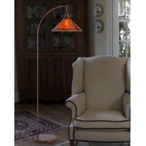 Natural Rust Mica Floor Lamp