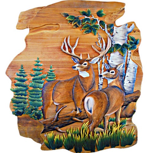 Woodland Deer Pair Wall Art