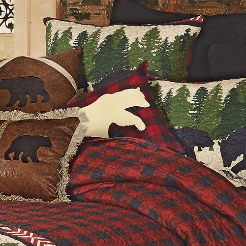 Arrowhead Plaid Red Accent Pillow
