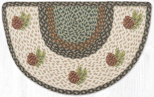 Pinecone Flourish Half-Round Rug