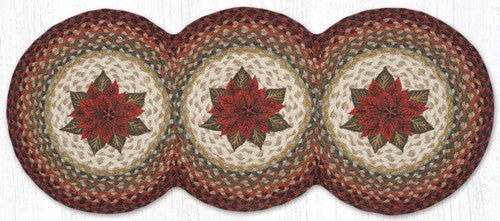 Poinsettia Bloom Tri-Circle Table Runner