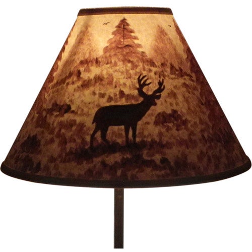 Woodland Pines Deer Handpainted Lampshade