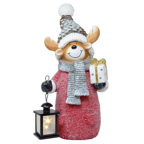 Festive Moose Light Up Greeter