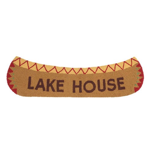 Lake Retreat Canoe Hooked Rug