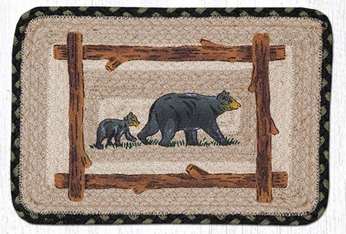 Bear Family Braided Placemats - Set of 4
