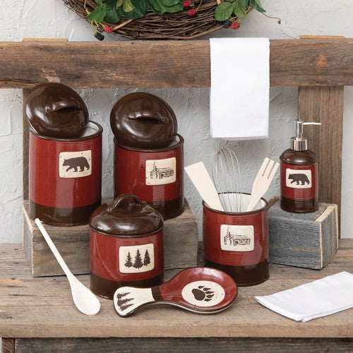 Bear Cabin Ceramic Kitchen Accessories