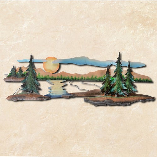 Mountain Lake Metal Wall Art