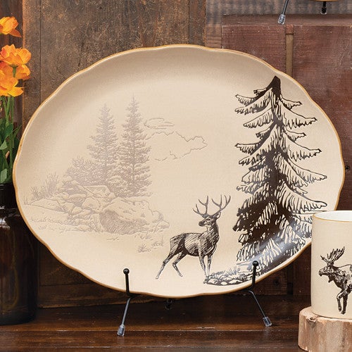 White Frost Ceramic Serving Platter